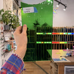 Medium Green Transparent Sheet Glass