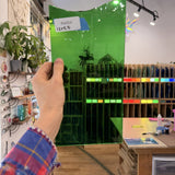 Medium Green Transparent Sheet Glass