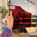 Red on Clear Flash Glass Mouthblown Sheet Glass – RA605