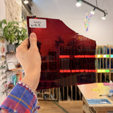 Red on Clear Flash Glass Mouthblown Sheet Glass – RA605
