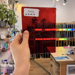 Red on Clear Flash Glass Mouthblown Sheet Glass – RA606