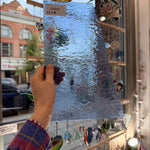 Pale Blue Transparent Vintage Rough Rolled Spectrum Sheet Glass