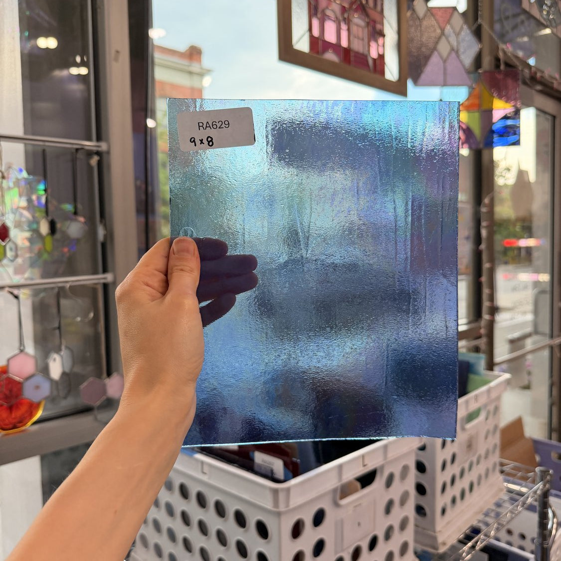 Periwinkle Cornflower Blue Iridescent Wissmach Fusible 96 COE