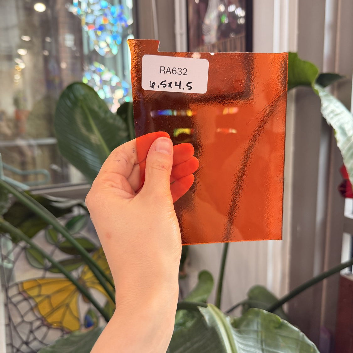 Orange Bullseye Transparent Fusible 90 COE (Pre-Strcuk)