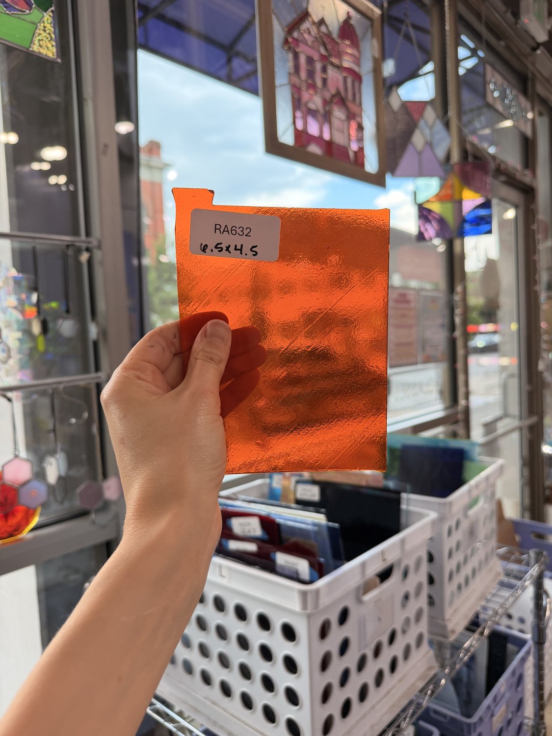Orange Bullseye Transparent Fusible 90 COE (Pre-Strcuk) – RA632