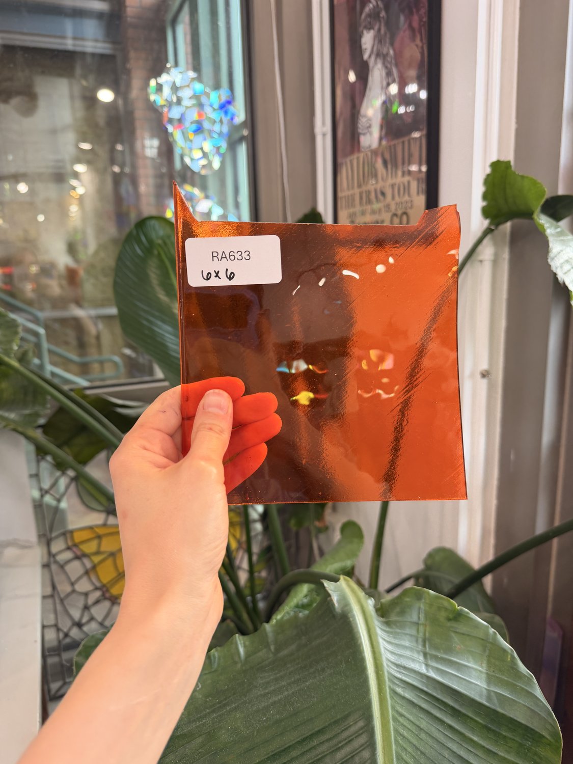 Orange Bullseye Transparent Fusible 90 COE (Pre-Strcuk) – RA633