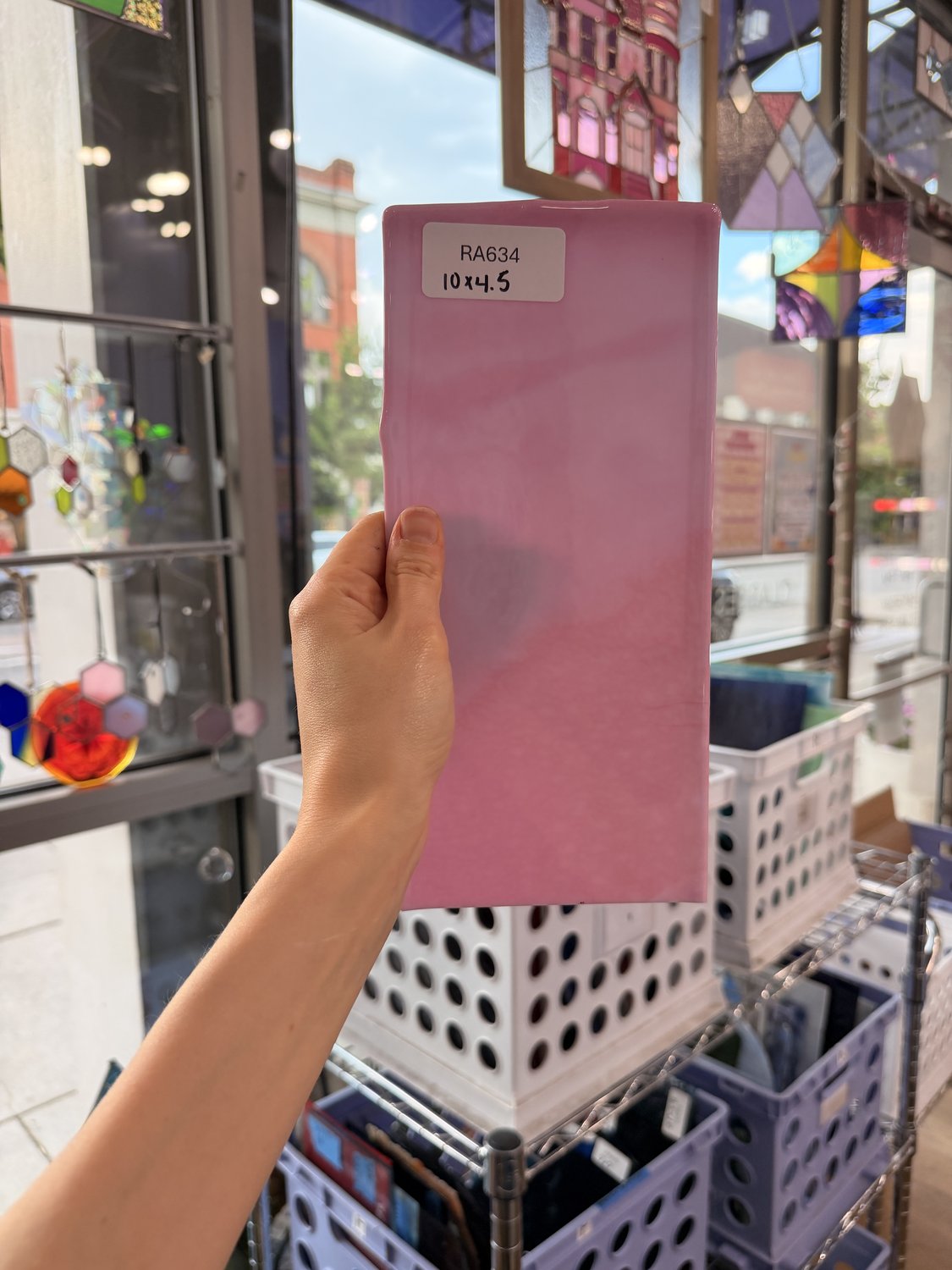 Pink Blush Bullseye (Pre-Struck) Fusible 90 COE – RA634