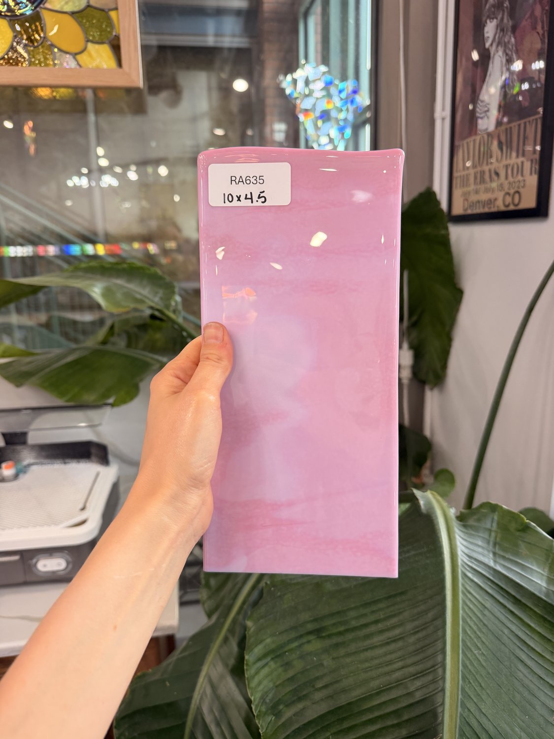 Pink Blush Bullseye (Pre-Struck) Fusible 90 COE – RA635