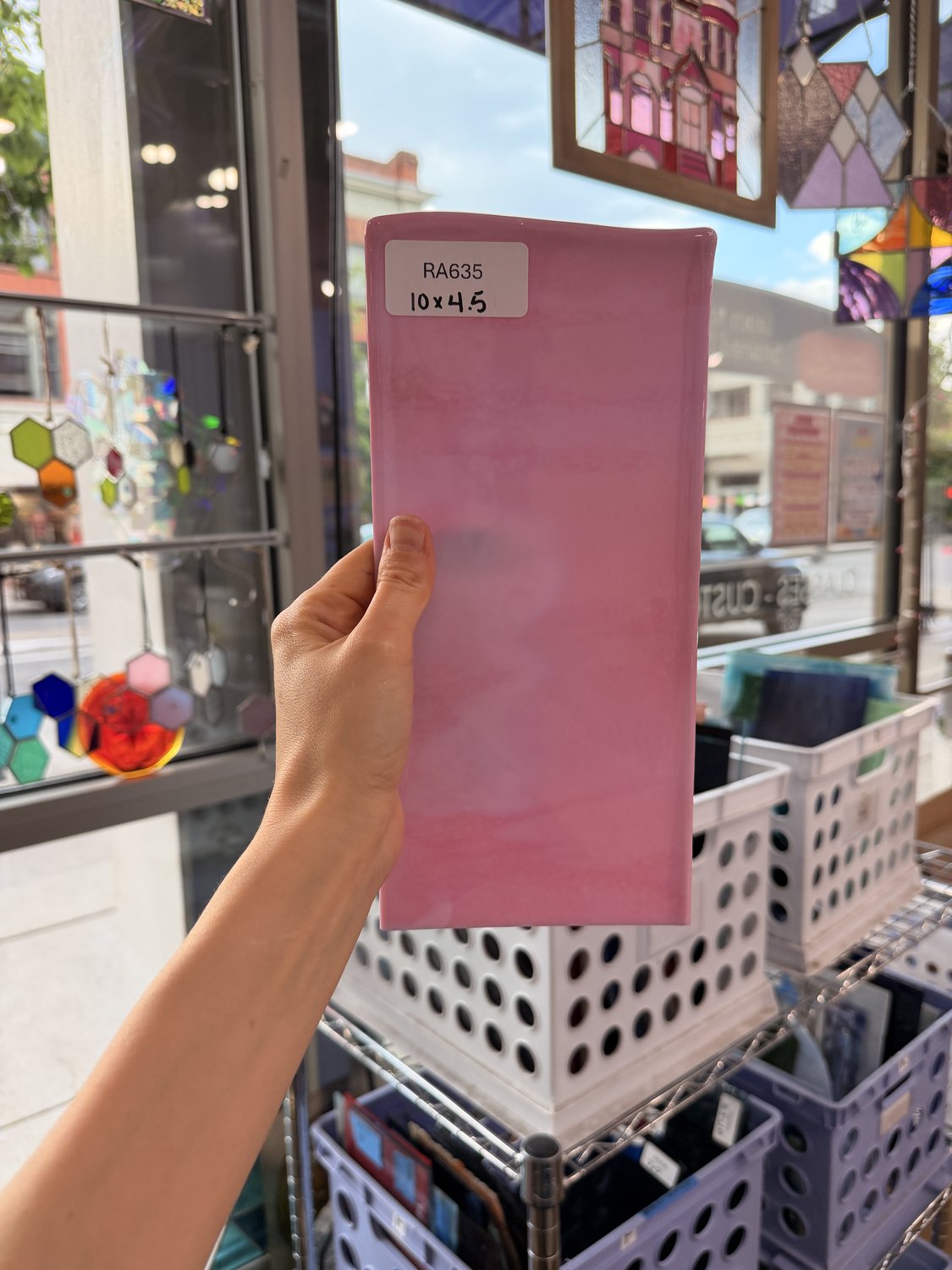 Pink Blush Bullseye (Pre-Struck) Fusible 90 COE – RA635