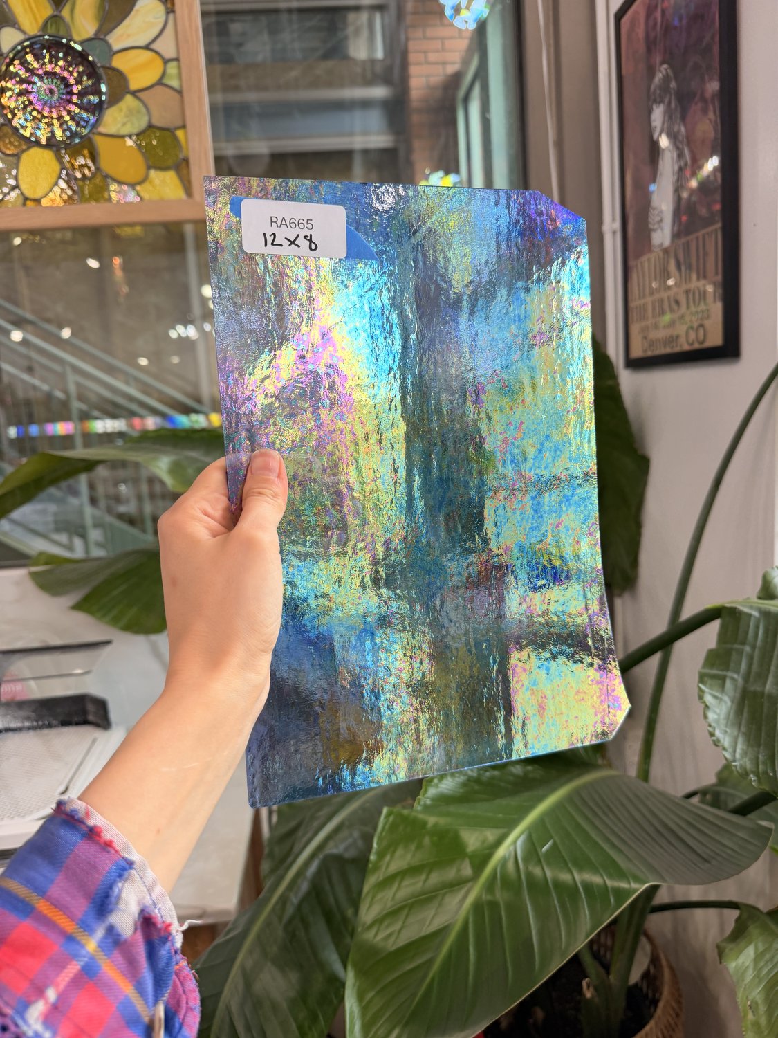 Periwinkle Cornflower Blue Iridescent Wissmach Fusible 96 COE – RA665