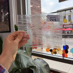 Transparent Iridescent Stringer Bullseye Fusible 90 COE – RA692