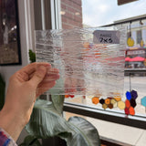Transparent Iridescent Stringer Bullseye Fusible 90 COE – RA692