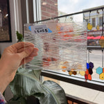 Transparent Iridescent Stringer Bullseye Fusible 90 COE – RA693
