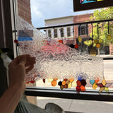 Seafoam Transparent Glue Chip Sheet Glass