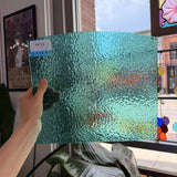 Light Teal Blue English Muffle Wissmach Sheet Glass