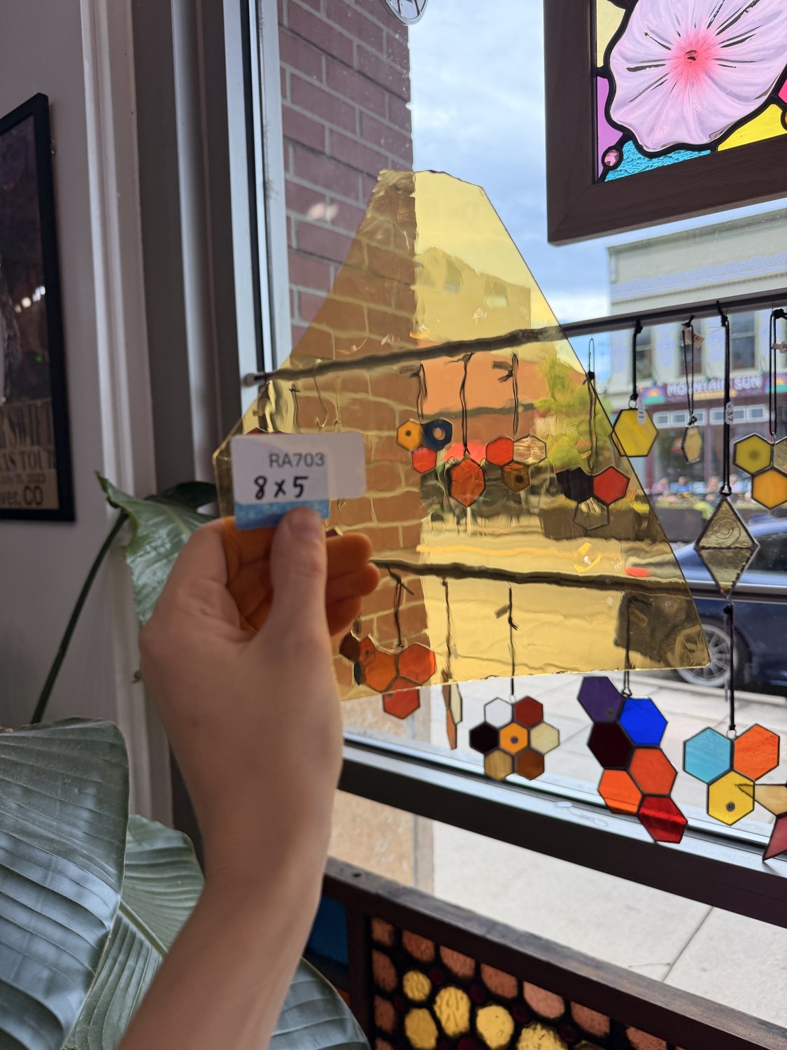Mouthblown Yellow Transparent Sheet Glass