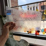 Seafoam Transparent Glue Chip Sheet Glass