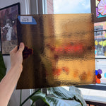 Bronze Transparent Textured Bullseye Fusible 90 COE Sheet Glass
