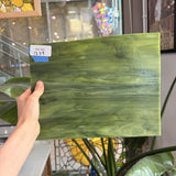 Green Yellow Wispy Opal Wissmach Sheet Glass