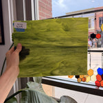 Green Yellow Wispy Opal Wissmach Sheet Glass