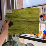 Green Yellow Wispy Opal Wissmach Sheet Glass