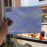 Blue White Wispy Mixed Opal Sheet Glass Spectrum