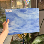 Blue White Wispy Mixed Opal Sheet Glass Spectrum