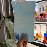 Light Blue White Wispy Mixed Vintage Spectrum Sheet Glass