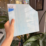 Light Blue White Wispy Mixed Vintage Spectrum Sheet Glass