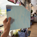 Light Blue White Wispy Mixed Vintage Spectrum Sheet Glass