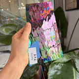 Black Transparent Iridescent Rare Vintage Spectrum Waterglass Sheet Glass