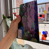 Black Transparent Iridescent Rare Vintage Spectrum Waterglass Sheet Glass