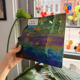 Black Iridescent Opal Wissmach Sheet Glass