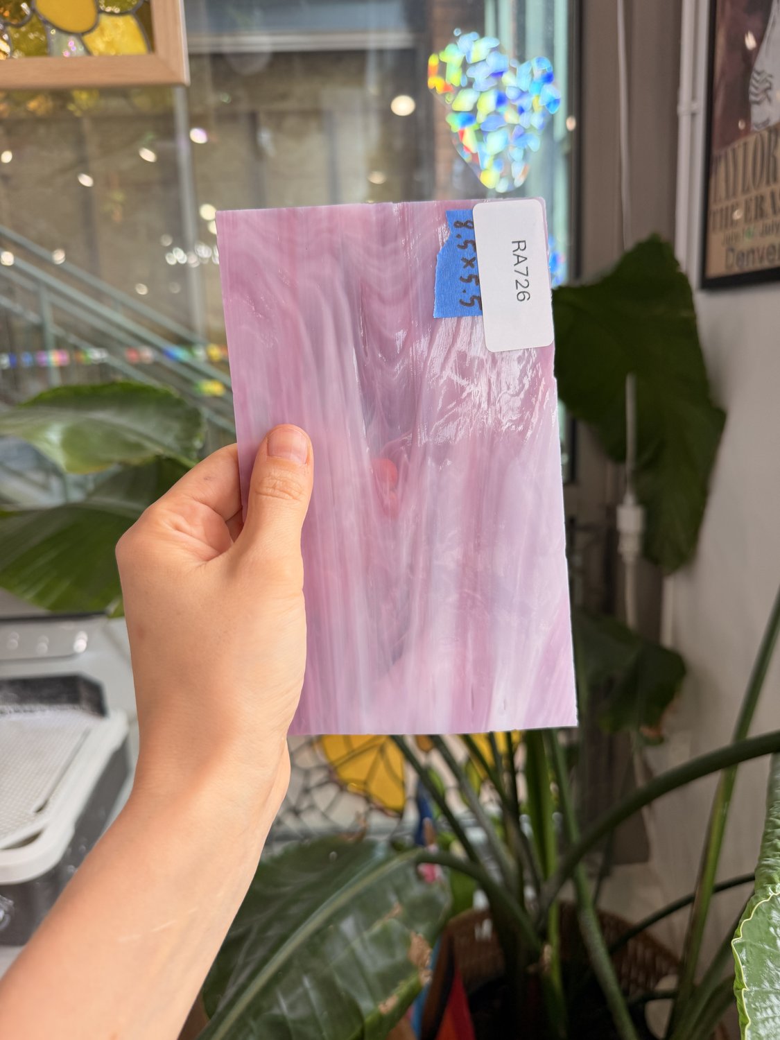 Vintange Rare Hot Pink Spectrum Sheet Glass