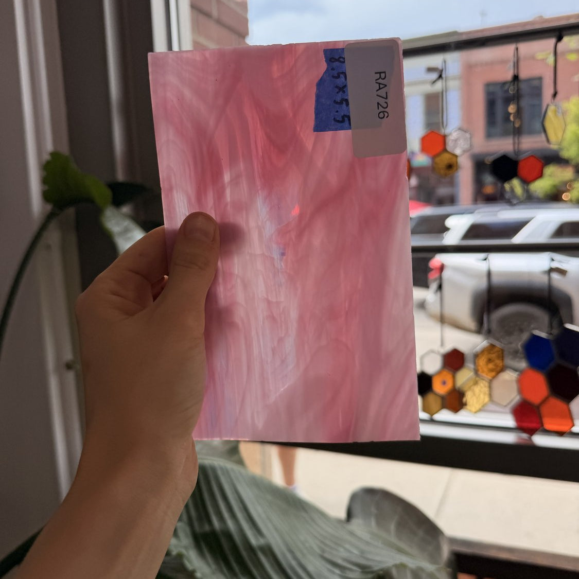 Vintange Rare Hot Pink Spectrum Sheet Glass