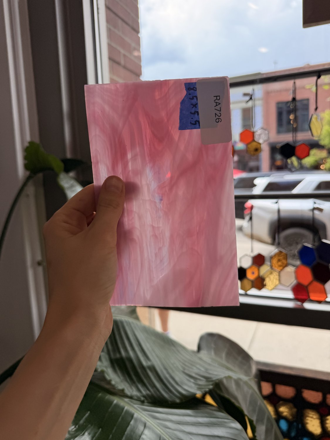 Vintange Rare Hot Pink Spectrum Sheet Glass