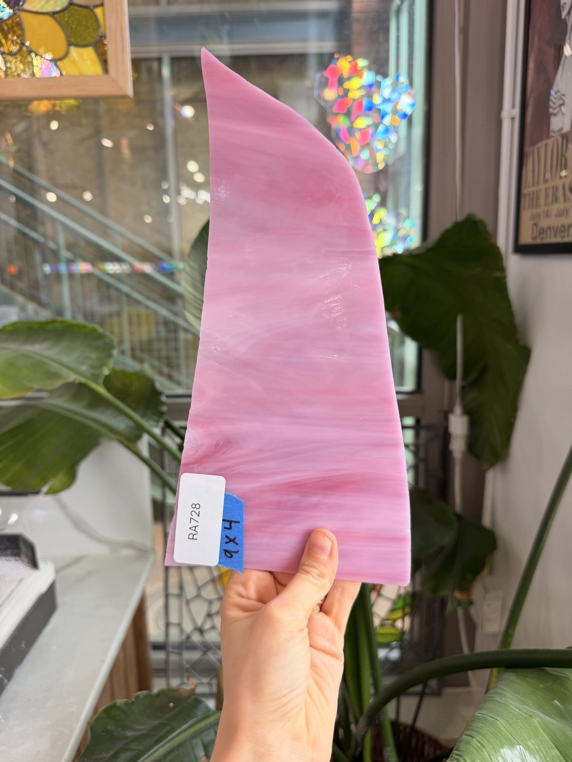 Vintange Rare Hot Pink Spectrum Sheet Glass