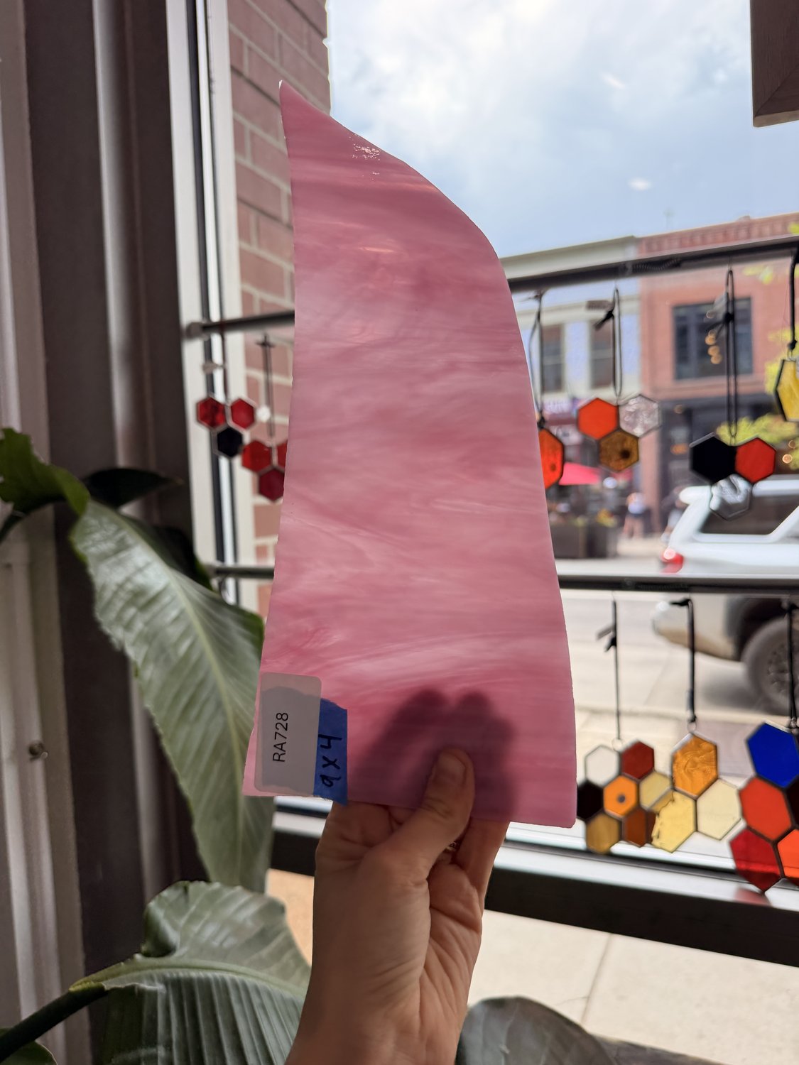 Vintange Rare Hot Pink Spectrum Sheet Glass