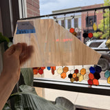 Peach White Wispy Spectrum Sheet Glass