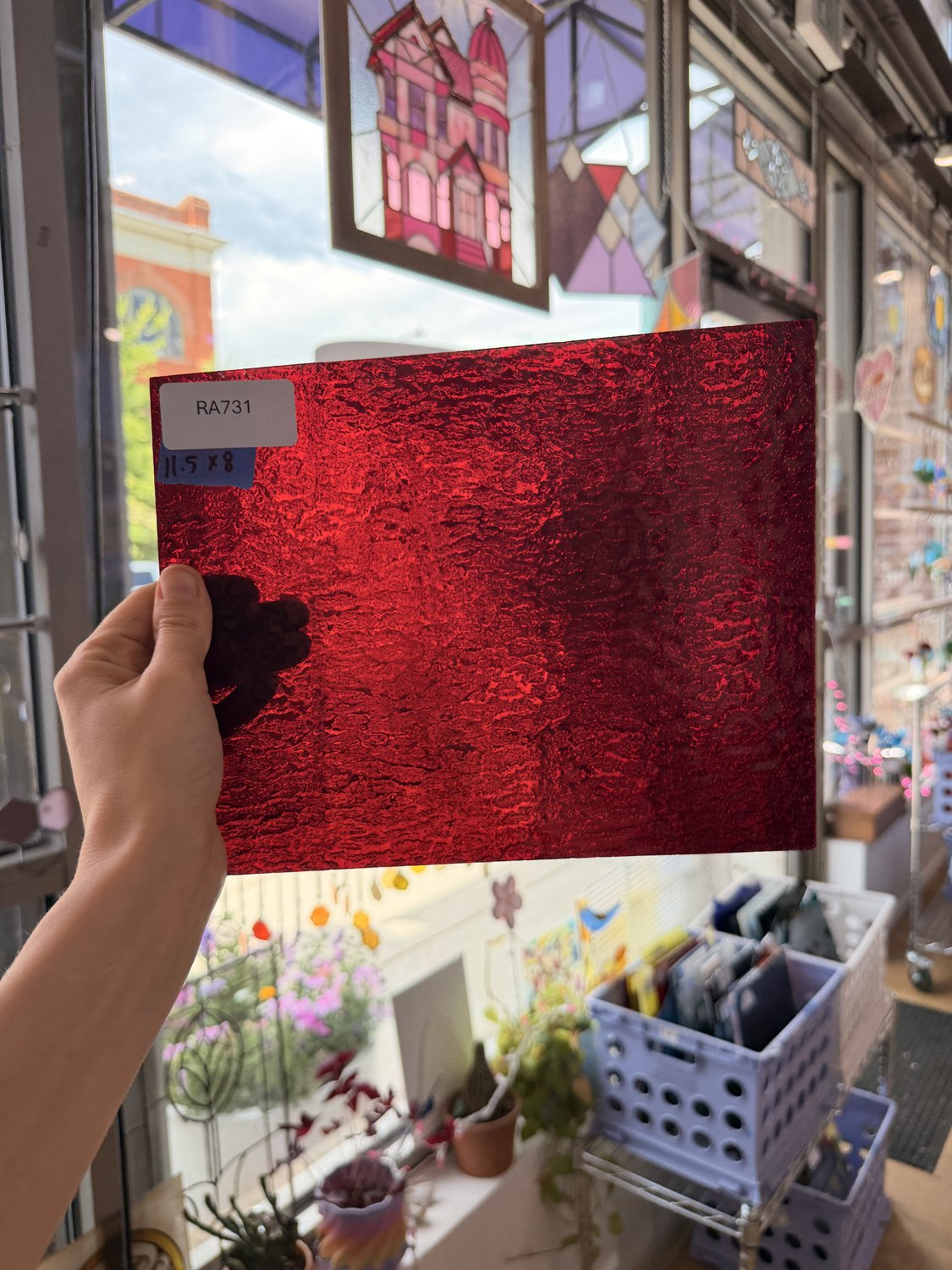 Red Granite Transparent Kokomo Sheet Glass