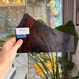 Transparent Dark Brown Wispy Sheet Glass