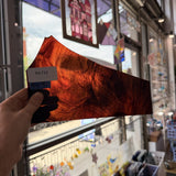 Transparent Dark Brown Wispy Sheet Glass