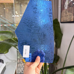 Medium Blue Vintage Rare Transparent Glue Chip Sheet Glass