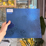 Medium Blue Vintage Rare Transparent Glue Chip Sheet Glass
