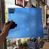 Medium Blue Vintage Rare Transparent Glue Chip Sheet Glass