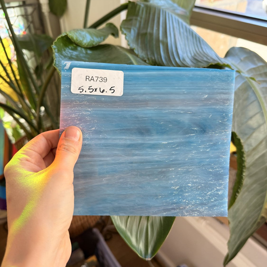 Vintage Blue Pink Mixed Spectrum (6034.83) Sheet Glass