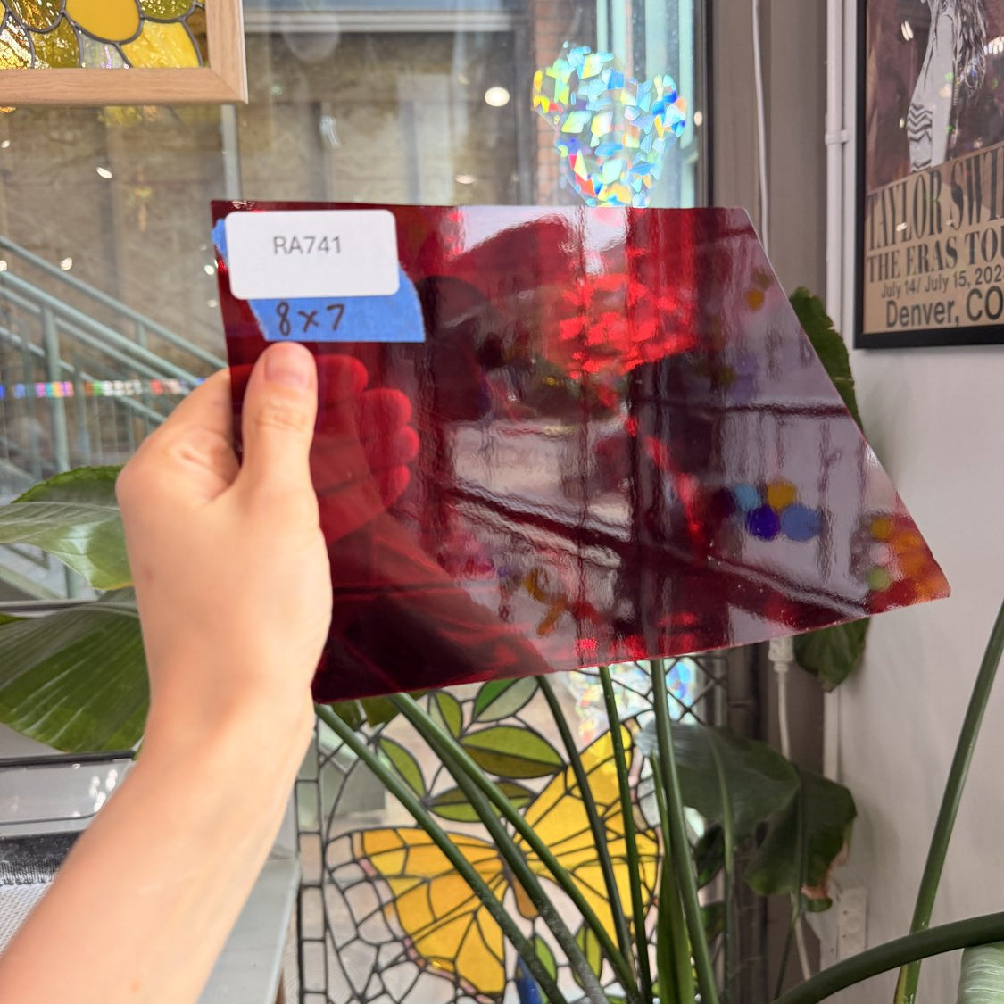 Red Transparent Oceanside Sheet Glass