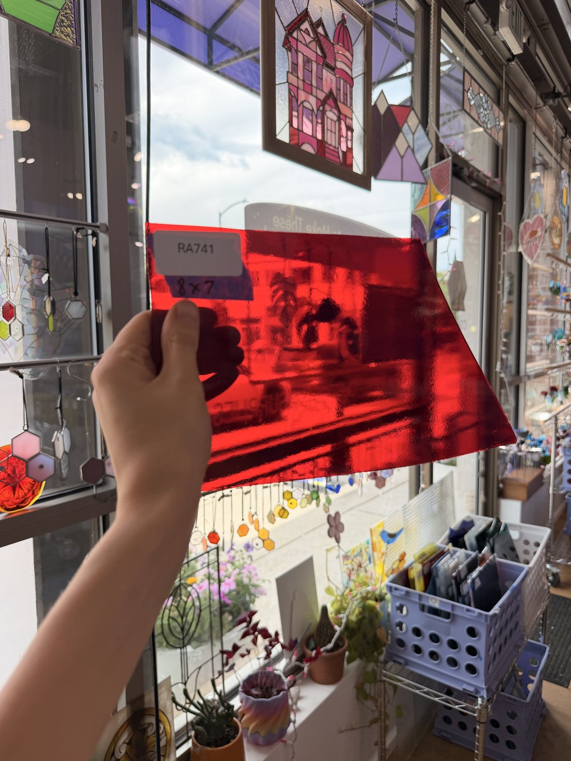 Red Transparent Oceanside Sheet Glass