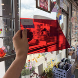 Red Transparent Oceanside Sheet Glass