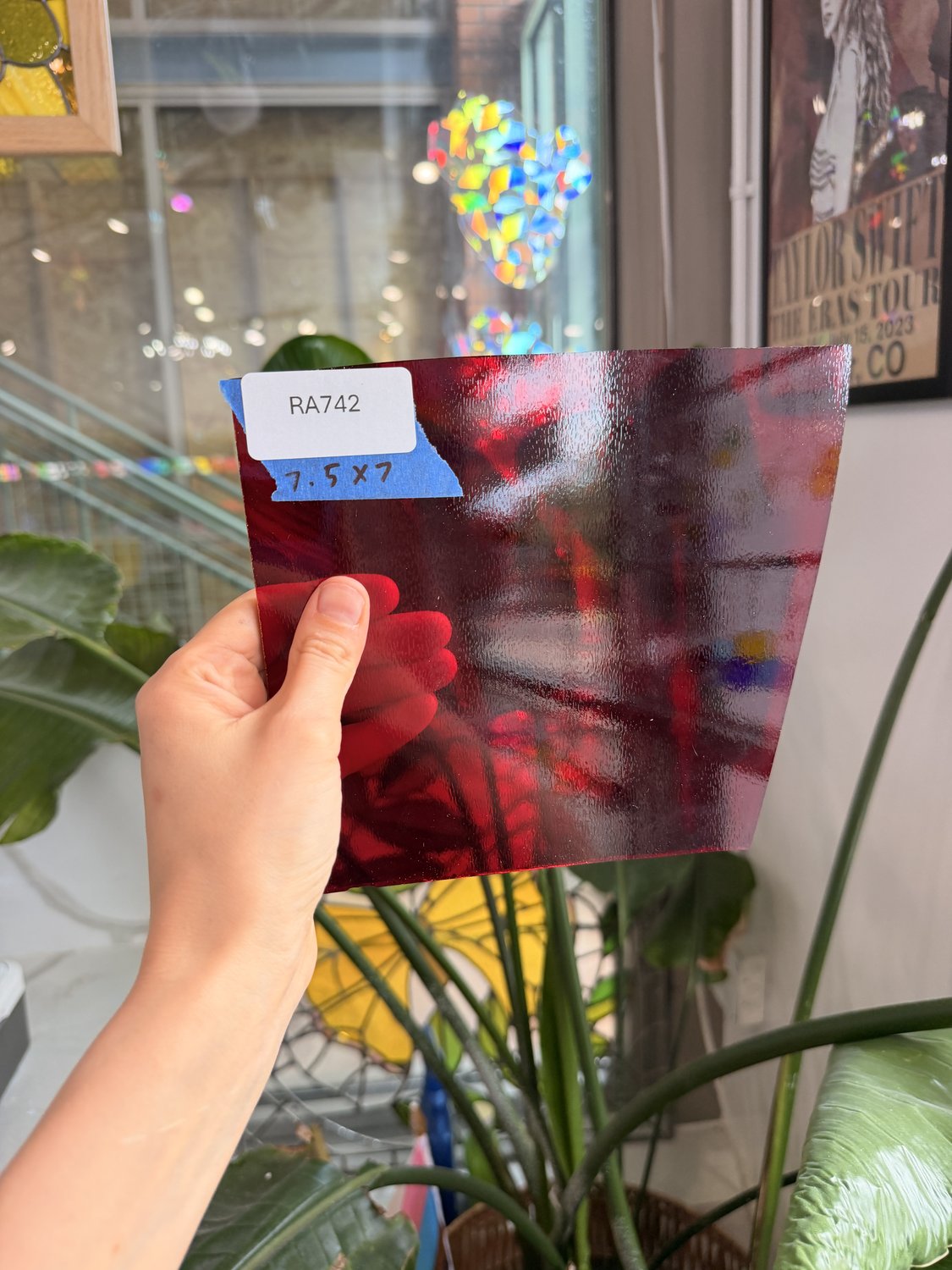 Red Transparent Oceanside Sheet Glass